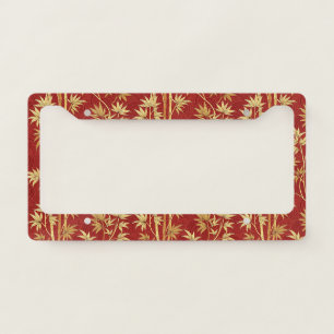 Crimson Bamboo East Asian (1) License Plate Frame