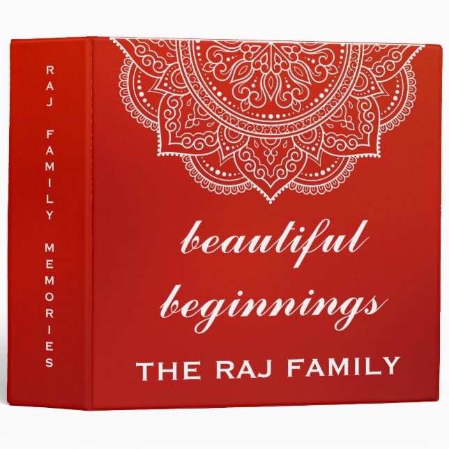 Crimson Beautiful beginnings keepsake photo album  3 Ring Binder (Front/Spine)