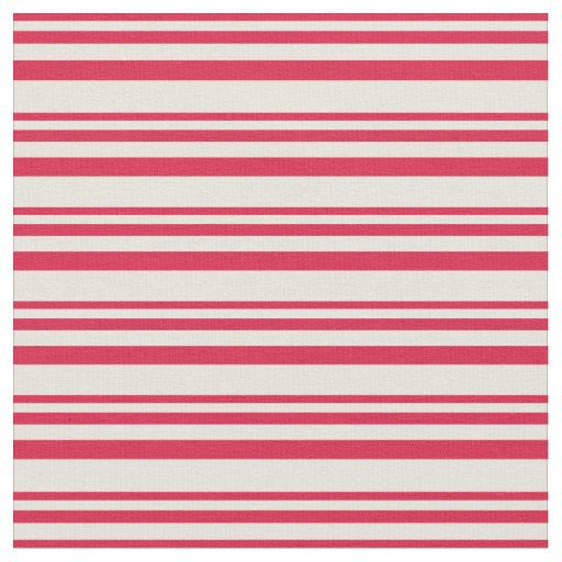 Crimson & Beige Striped/Lined Pattern Fabric