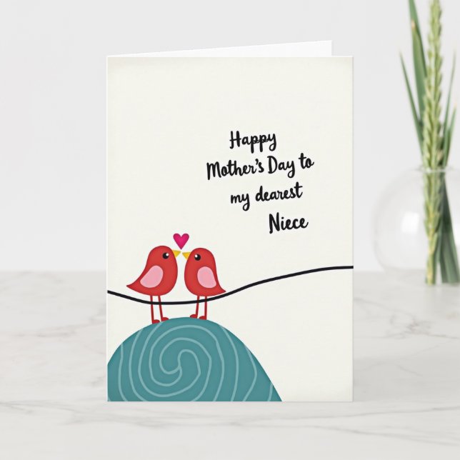 Crimson Bird Affection Card (Front)