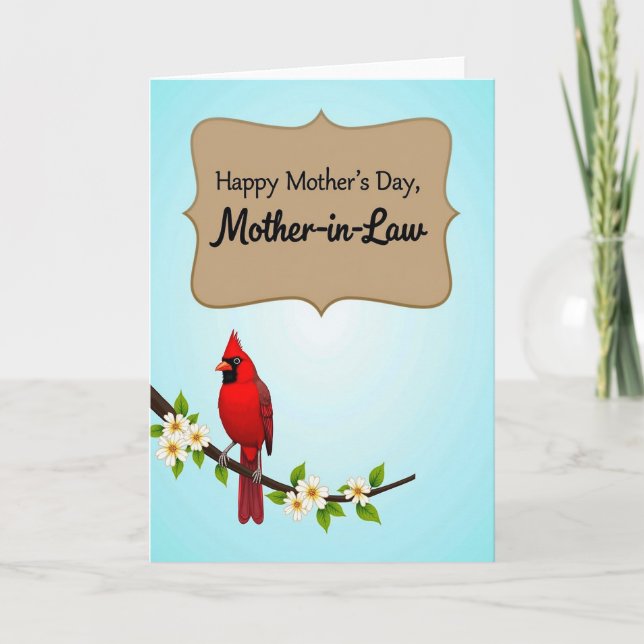 Crimson Bird Message Card (Front)