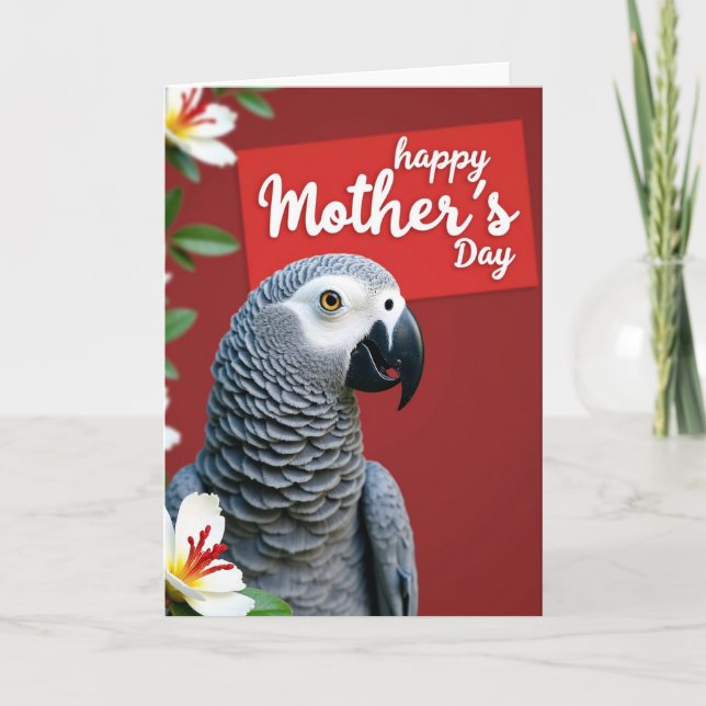 Crimson Bird Mothers Card (Front)