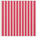 [ Thumbnail: Crimson & Bisque Lines Pattern Fabric ]