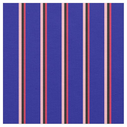 Crimson, Black, Light Pink & Dark Blue Colored Fabric