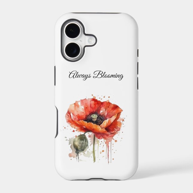 Crimson Bloom, custom Iphone Case (Back)