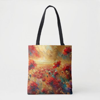 Crimson Bloom Elegance Tote Bag by Godsblossom at Zazzle