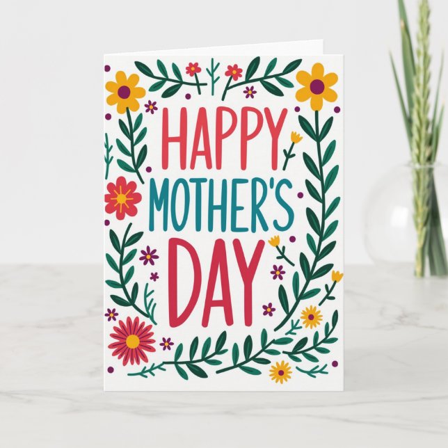 Crimson Bloom Mothers Card (Front)