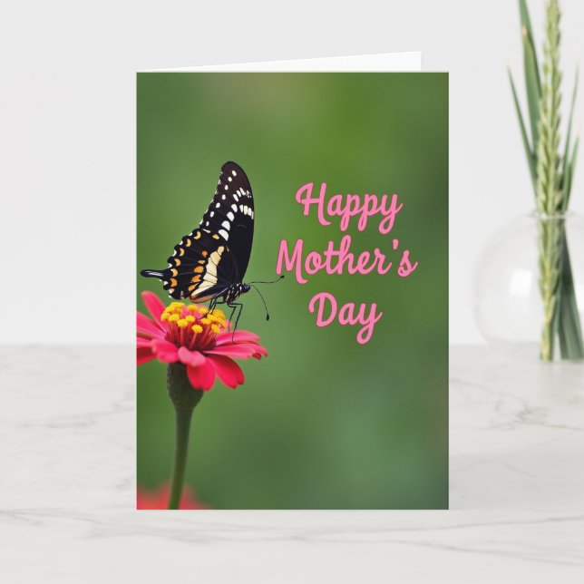 Crimson Bloom Mothers Day Card (Front)