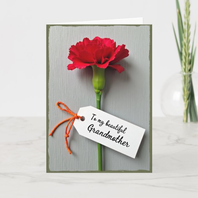Crimson Bloom Sweet Mothers Day Card (Front)
