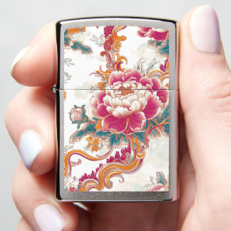 Crimson Bloom Zippo Lighter