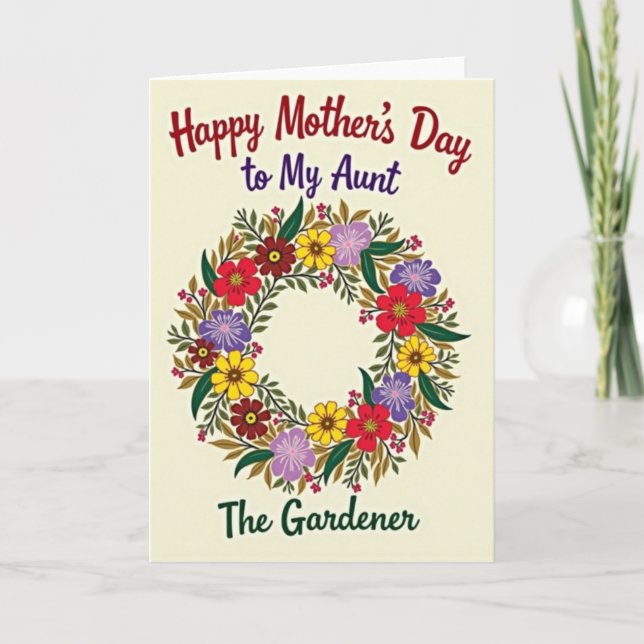 Crimson Blossom Aunts Day Card (Front)