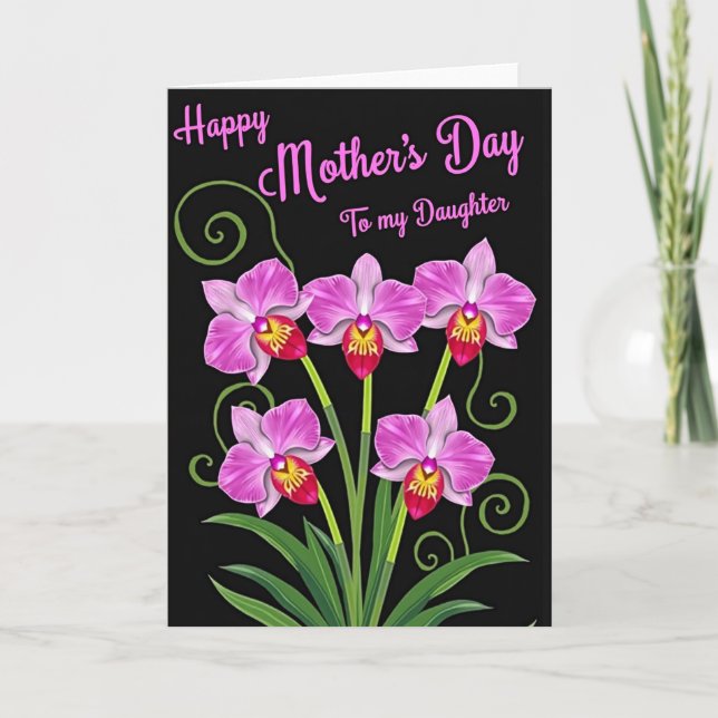 Crimson Blossom Daughters Day Card (Front)