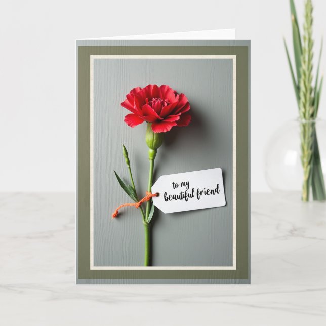 Crimson Blossom Friend Card (Front)