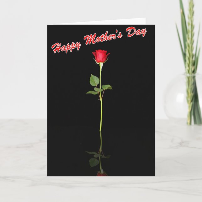 Crimson Blossom Love Mothers Day Card (Front)