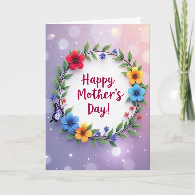 Crimson Blossom Mothers Card (Front)