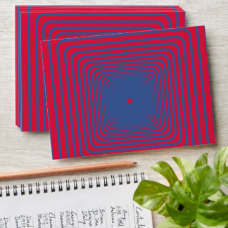 Crimson Blue Bold Stripe Envelope – Customizable