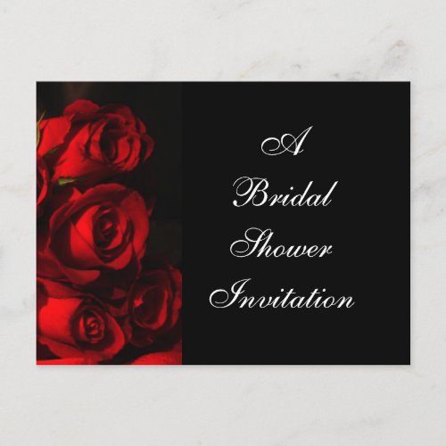 Crimson Bouquet a _ Bridal Shower Invitation