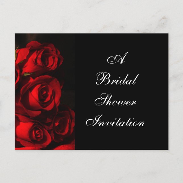 "Crimson Bouquet" [a] - Bridal Shower Invitation (Front)