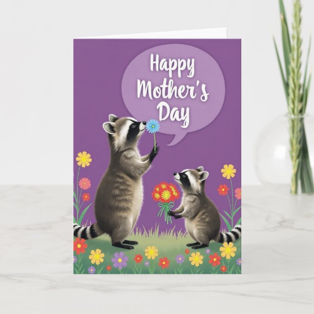 Crimson Bouquet Mothers Day Card (Front)