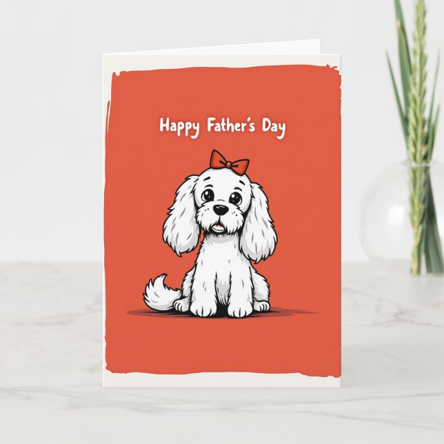 Crimson Bow Fathers Day Card (Front)