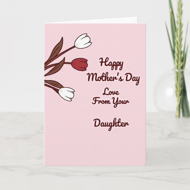 Crimson Bud Mothers Day Card (Front)