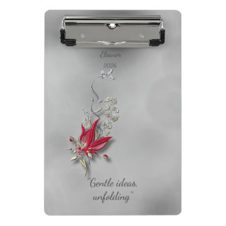 Crimson Butterfly Bloom mini clipboard