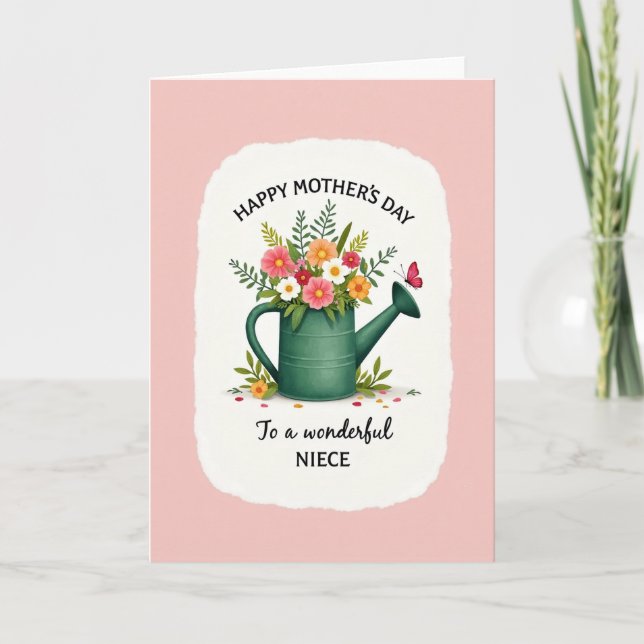 Crimson Butterfly Day Card (Front)