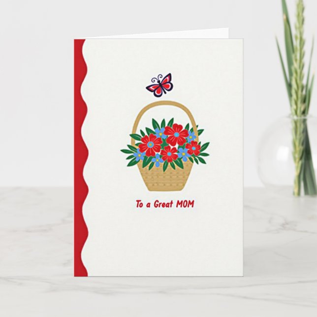 Crimson Butterfly Mother Card (Front)