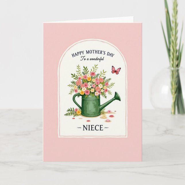 Crimson Butterfly Mothers Day Card (Front)