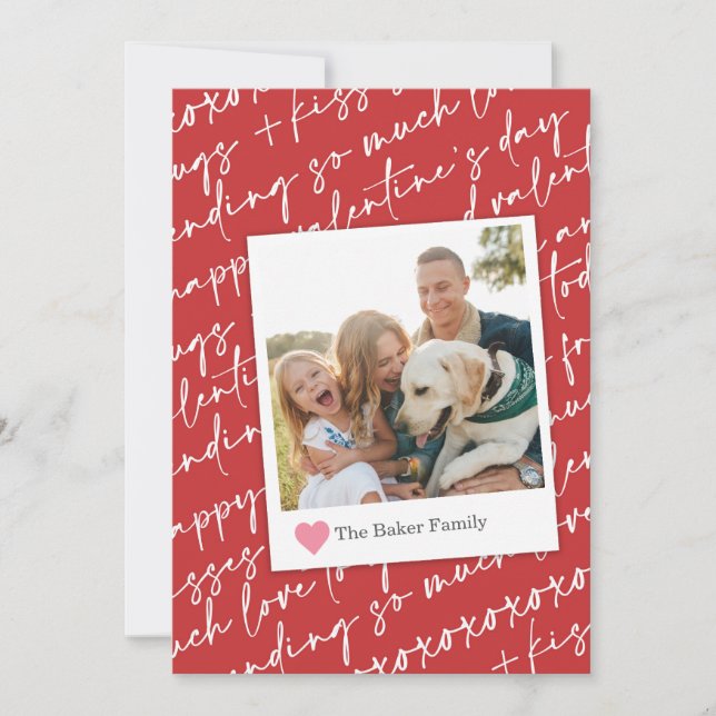 Crimson Calligraphy Card (Front)