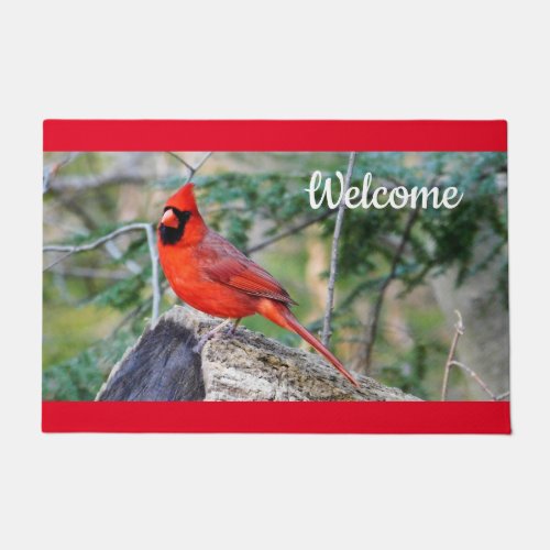 Crimson Cardinal Decorative Doormat