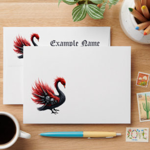 Crimson Cathedral Swan. Envelope