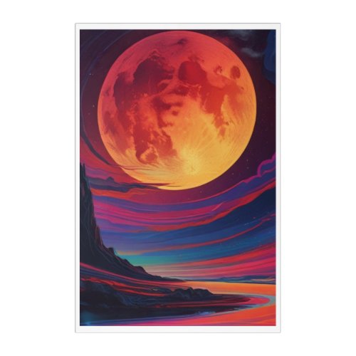 Crimson Celestial Acrylic Print