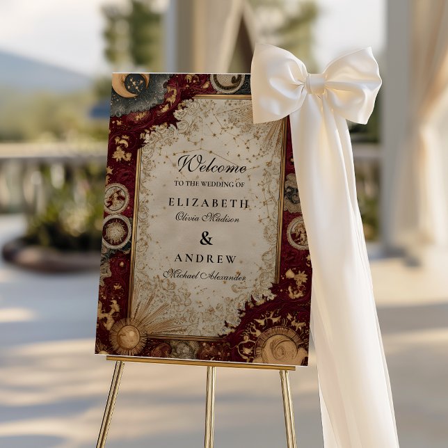 Crimson Celestial Baroque Wedding Foam Board (Creator Uploaded)