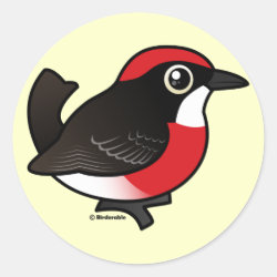 Crimson Chat Round Sticker