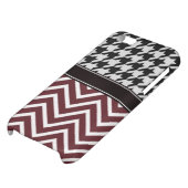 Crimson Chevron and Houndstooth iPhone Case (Bottom)