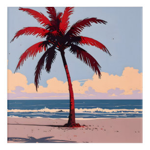 Crimson Coastline Acrylic Print