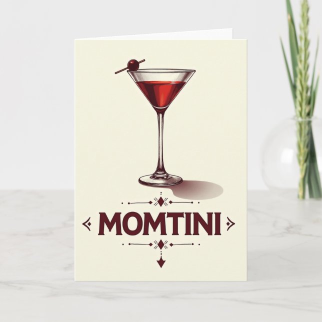 Crimson Cocktail Mothers Day Card (Front)
