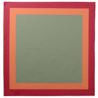 Crimson Coral and Sage-Colored Napkins