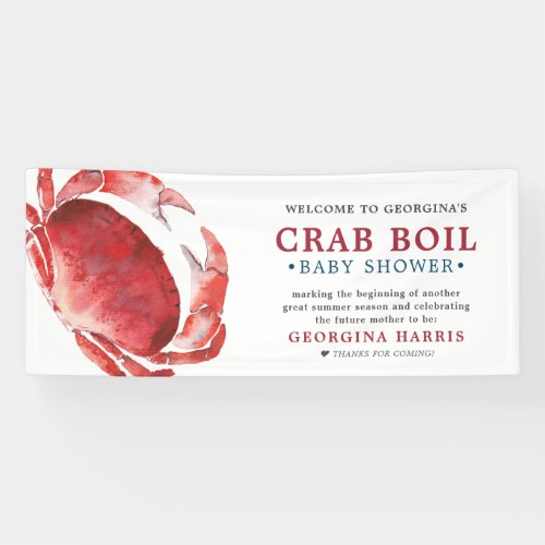 Crimson Crab Baby Shower Banner