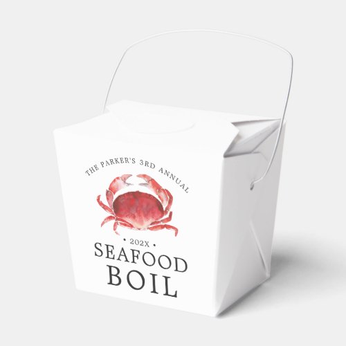 Crimson Crab  Crab Boil Event Favor Boxes