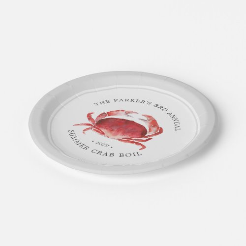 Crimson Crab  Crab Boil Event Grey Paper Plates