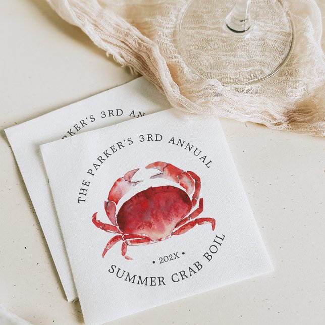 Crimson Crab | Crab Boil Event Napkins (Creator Uploaded)