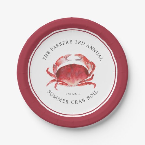 Crimson Crab  Crab Boil Event Paper Plates