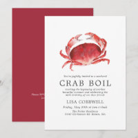 Crimson Crab | Minimal Birthday Crab Boil
