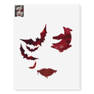 Crimson Curse - Fantasy Make Up Kit / Face Paint Temporary Tattoos