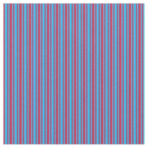 Crimson & Deep Sky Blue Striped Pattern Fabric