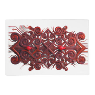 Crimson Digital Totem Placemat
