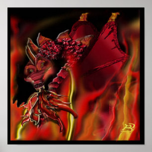 Crimson dragon Poster