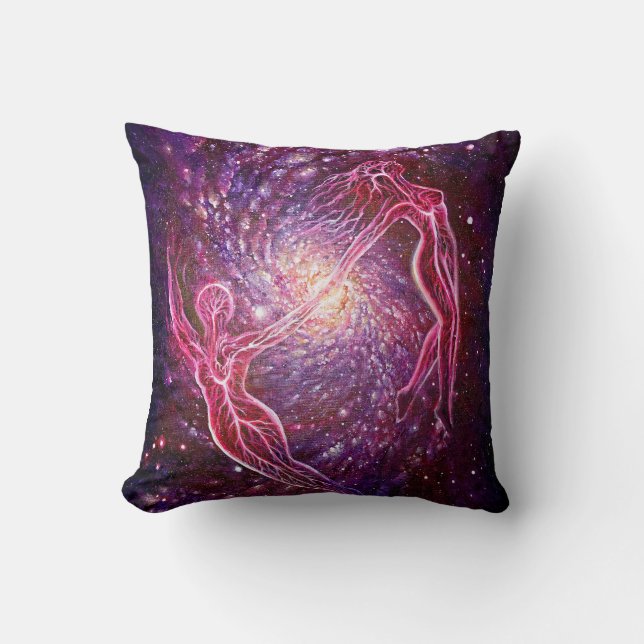 Crimson dream throw pillow (Front)